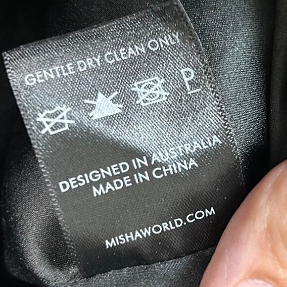 Misha dress size 2 burnout velvet whimsigoth mini puff sleeve dark romantic vamp - Picture 12 of 15